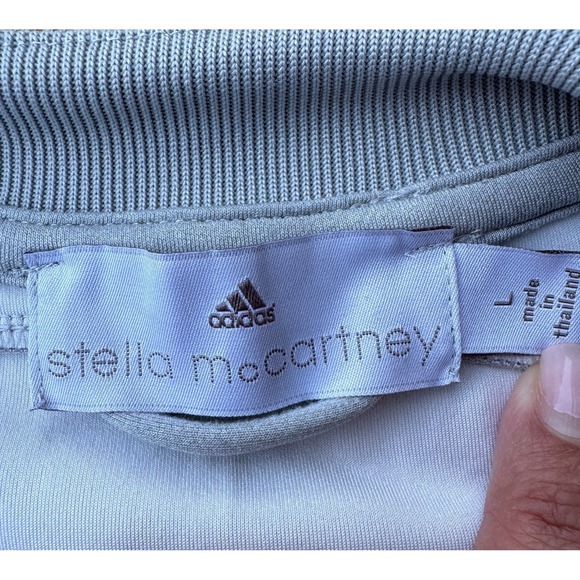 Stella McCartney x Adidas Tennis Gray Full Zip Track Jacket Womens L Athleisure - Picture 4 of 13